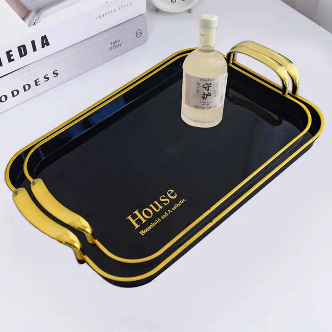 3pcs round and rectangular /circle multipurpose serving tray set