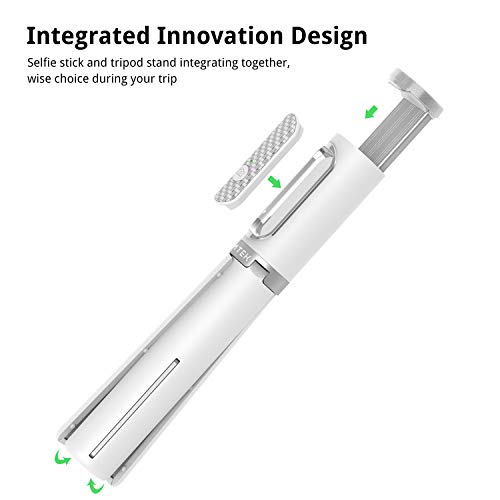 ATUMTEK Selfie Stick Tripod, Extendable 3 in 1 Aluminum Bluetooth Selfie Stick with Wireless Remote and Tripod Stand for iPhone 16/15/14/13/12/11 Pro Max/XS Max/XS/XR/X/8/7, Samsung Smartphones Black