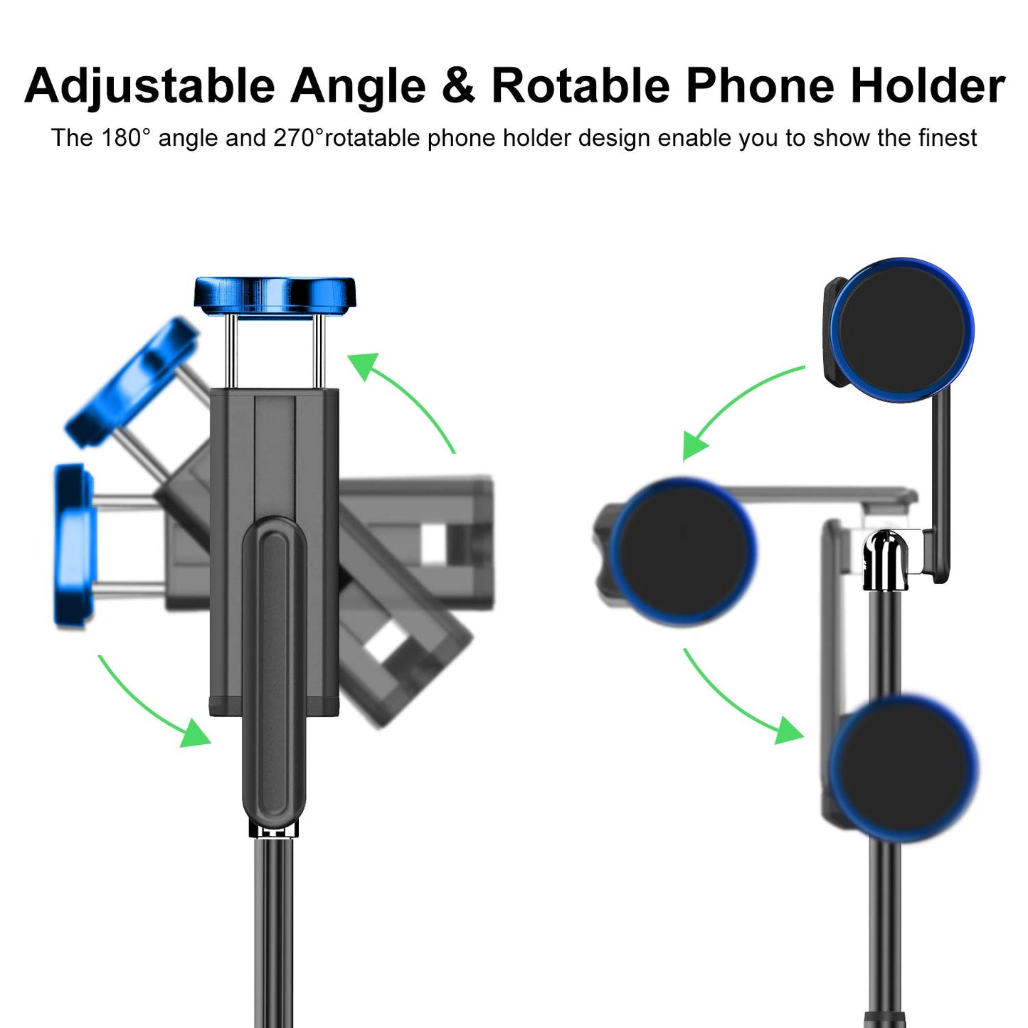 ATUMTEK Selfie Stick Tripod, Extendable 3 in 1 Aluminum Bluetooth Selfie Stick with Wireless Remote and Tripod Stand for iPhone 16/15/14/13/12/11 Pro Max/XS Max/XS/XR/X/8/7, Samsung Smartphones Black