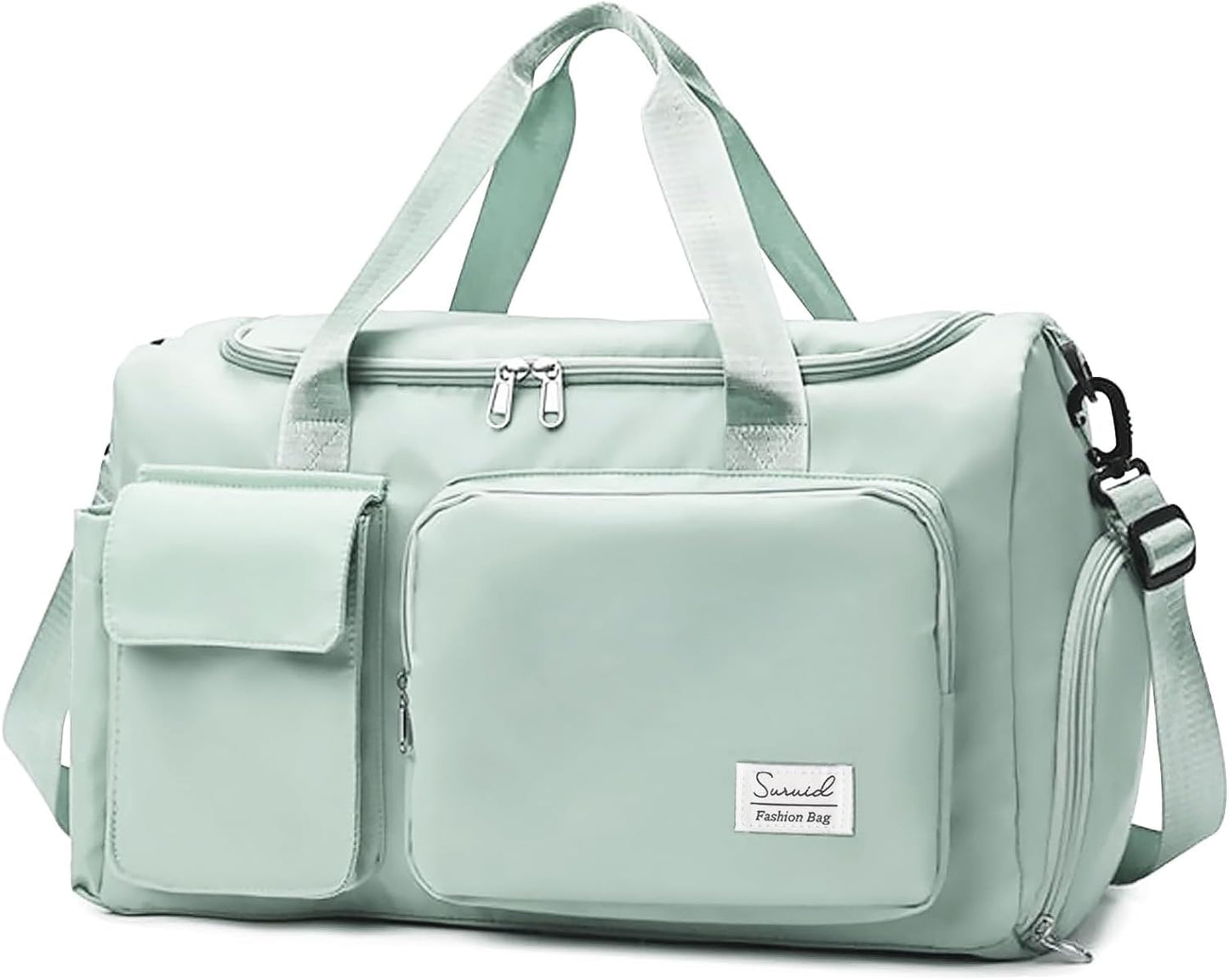 Sports Gym Bag with Shoes Compartment Travel Duffel Bag with Dry Wet Separated Pocket for Men and Women, Overnight Bag Weekender Bag Training Handbag Yoga Bag - Blue