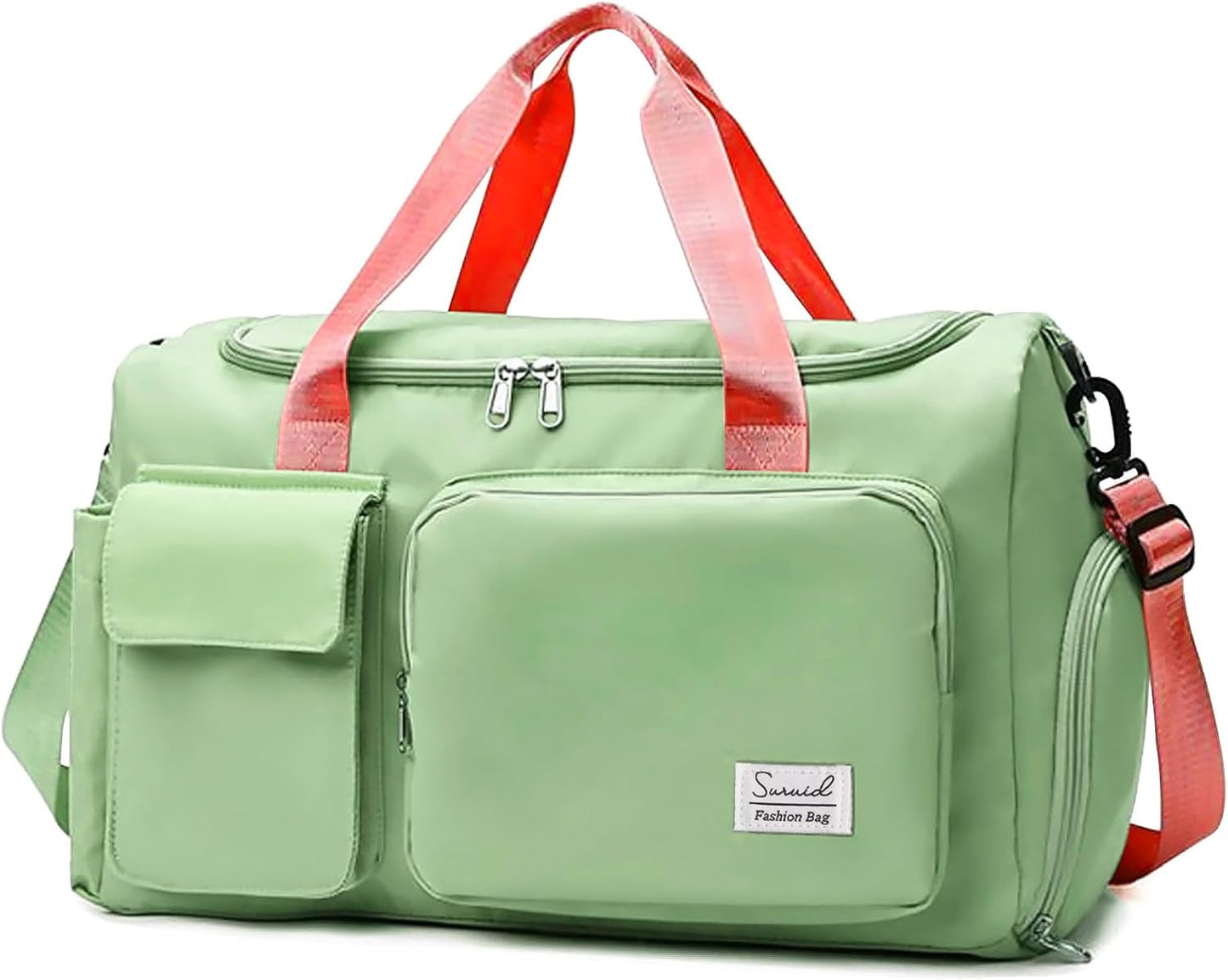 Sports Gym Bag with Shoes Compartment Travel Duffel Bag with Dry Wet Separated Pocket for Men and Women, Overnight Bag Weekender Bag Training Handbag Yoga Bag - Blue