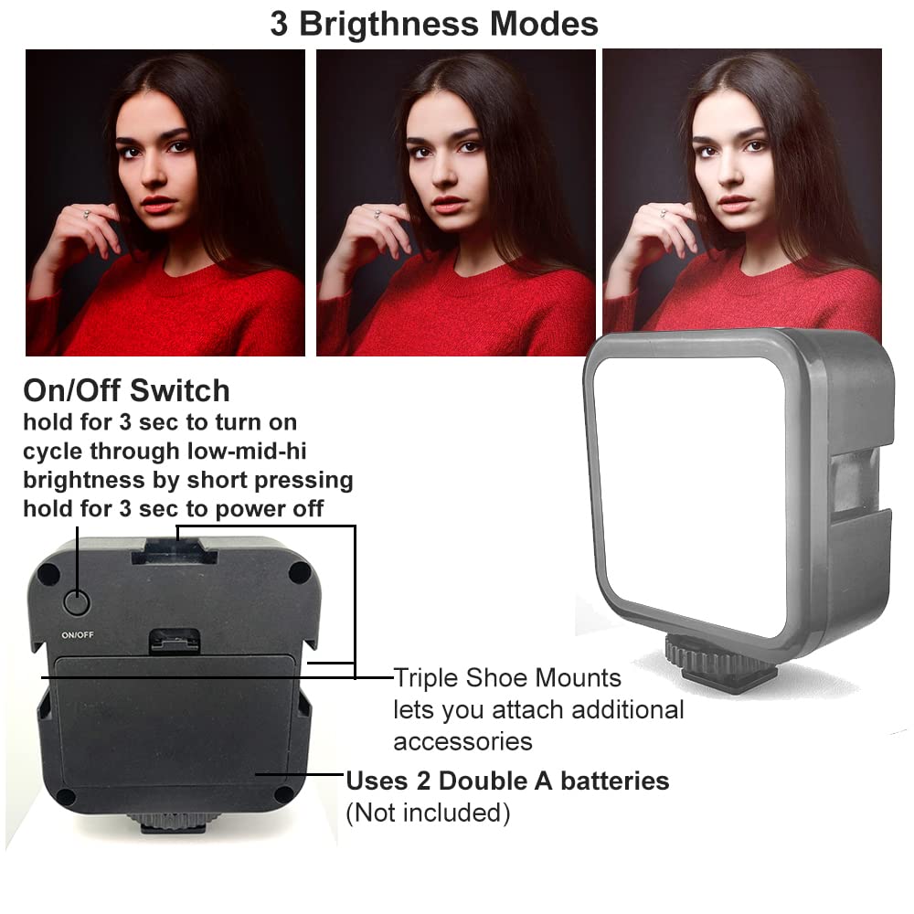 Vlogging Kit for iPhone, Android (with Tripod), with Mini LED Video Light + Cardioid Microphone + Phone Clip + Tripod for Video Calling, Vlogging, YouTube, Instagram, TikTok