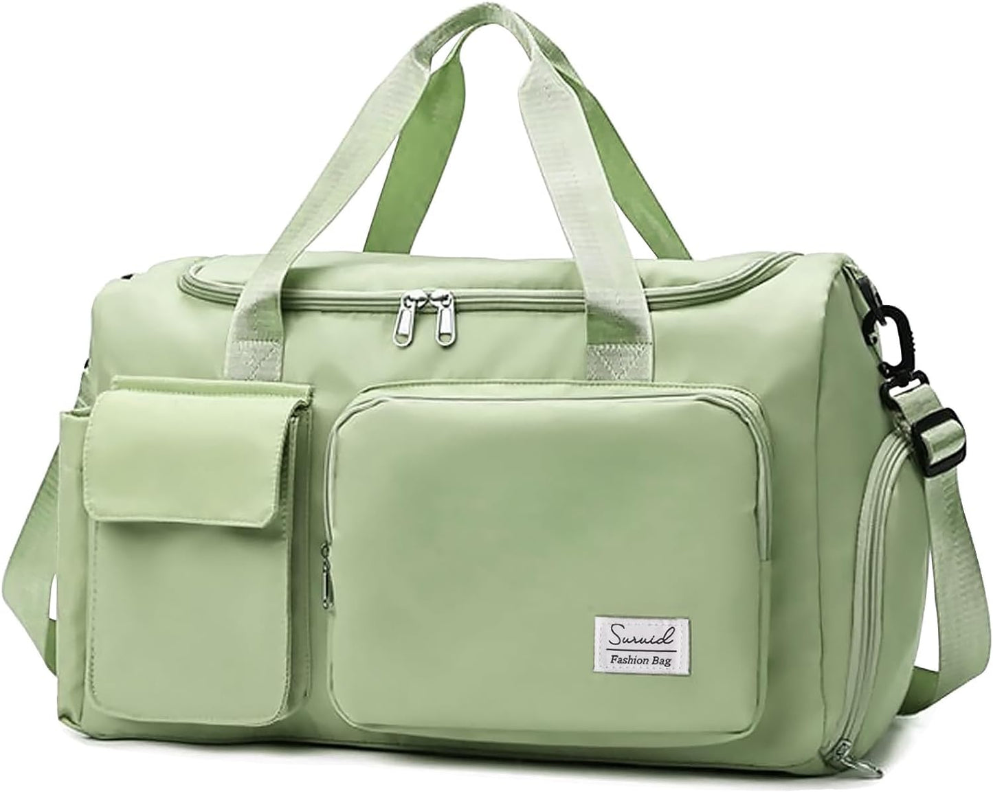 Sports Gym Bag with Shoes Compartment Travel Duffel Bag with Dry Wet Separated Pocket for Men and Women, Overnight Bag Weekender Bag Training Handbag Yoga Bag - Blue