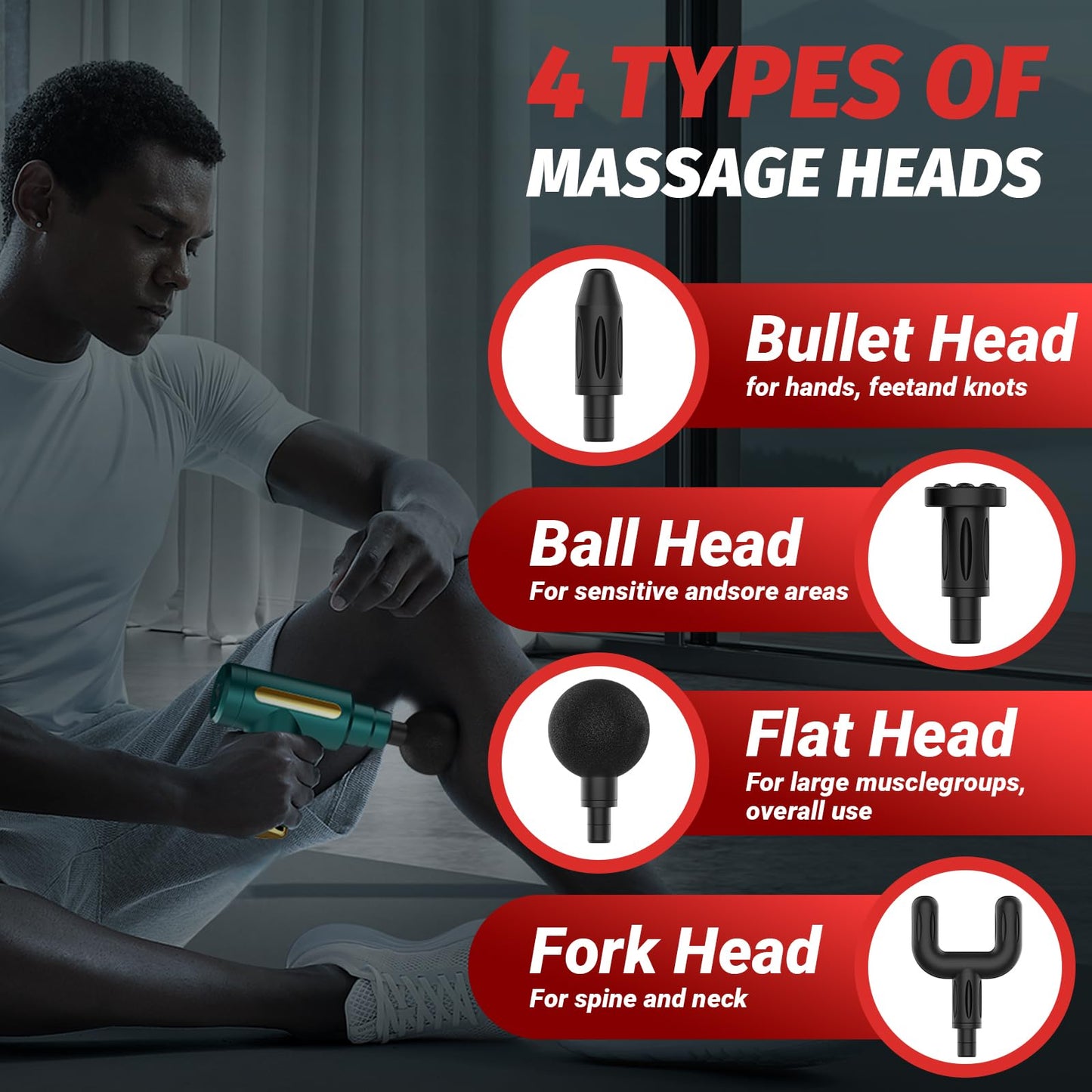 Brantefa Massage Gun, Small Travel Massage Gun, Massage Gun Deep Tissue,Percussion Handheld Portable Muscle Massager Tool for Full Body Pain Relief, Ideal Gifts for Men, Women(Green)