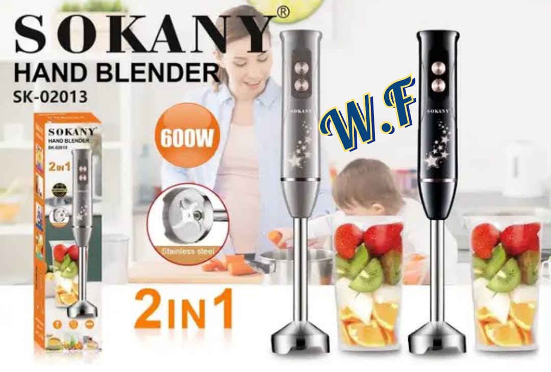 SOKANY  HAND BLENDER  2 IN 1 600W
