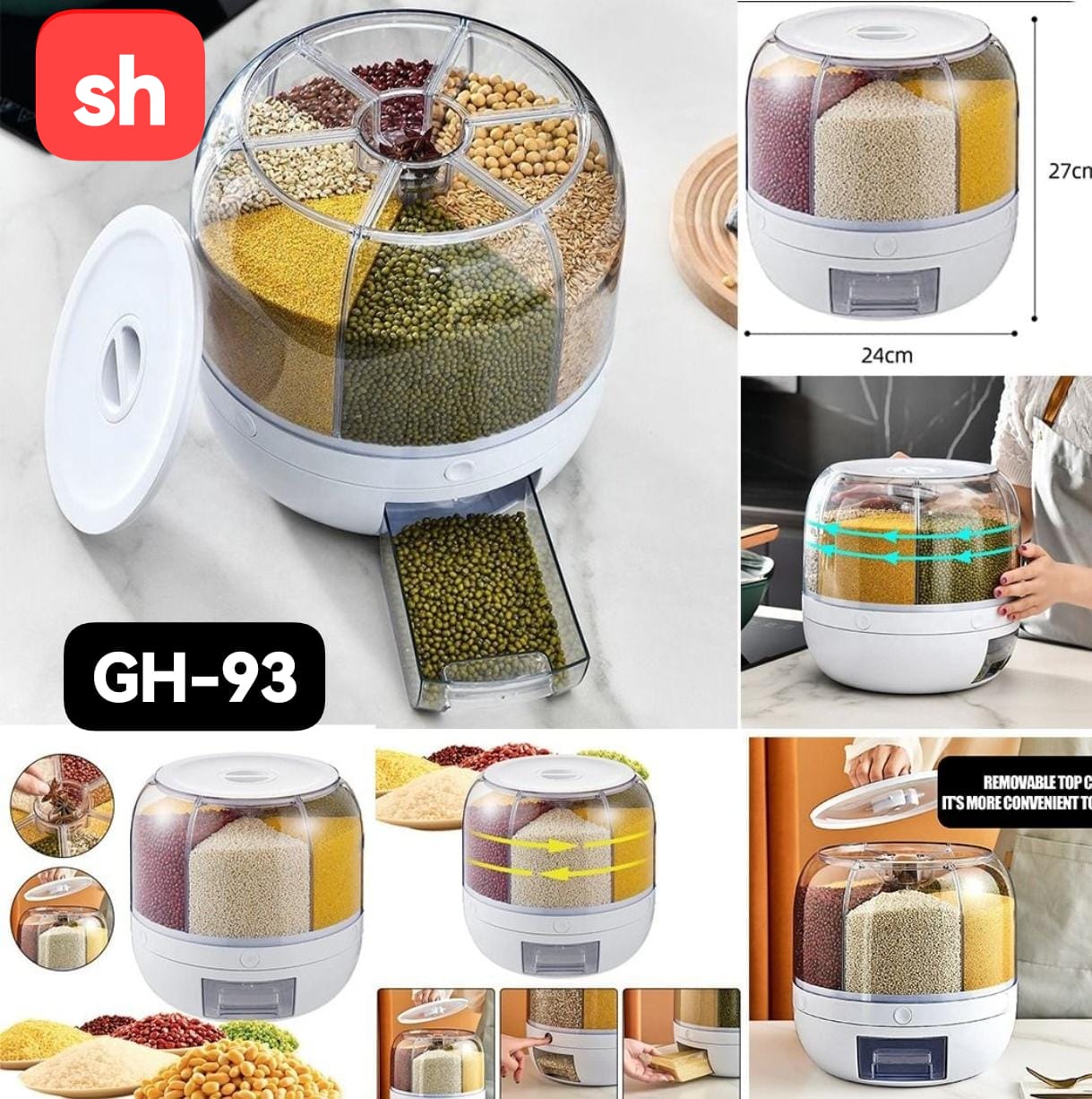 Rotating food dispenser  25.5x25.5x26CM